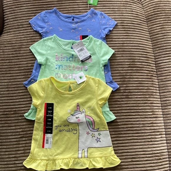 size US 6-12M onesie/t-shirt 6 pck - Picture 2 of 4